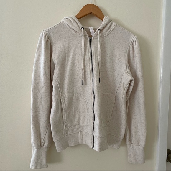 Daily Practice Sweaters - Women’s Zip-Front Hooded Sweater Jacket - Cream